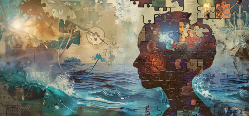 puzzle con la figura de la cabeza de una mujer